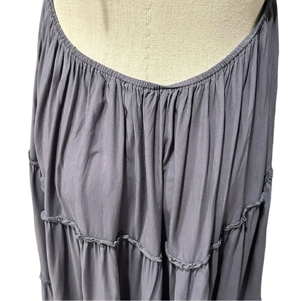 Cider Solid Backless Pleated Maxi Dress Size Large - image 8